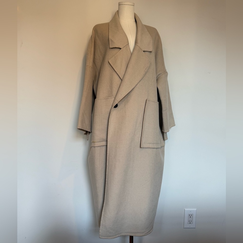 Silk Maison Beige Women's oversized Trench Coat